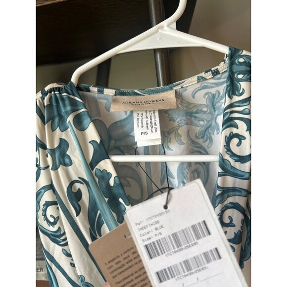 ADRIANA DEGREAS Hera Mini Dress Blue Womens Size Small - Picture 10 of 11